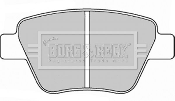 BORG & BECK Комплект тормозных колодок, дисковый тормоз BBP2242
